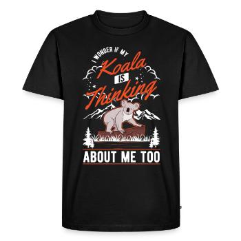 Koala Lover Koala Bear - Men's Premium Organic T-Shirt - black - Front - Nico (187cm)