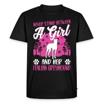 Lévrier italien - T-shirt Premium bio Homme - noir - Devant - Nico (187cm)