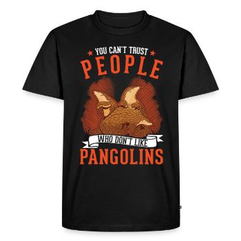 Pangolin cadeau Pangolin - T-shirt Premium bio Homme - noir - Devant - Nico (187cm)