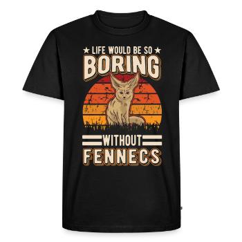 Fennec Gift Fennec Desert Fox - Men's Premium Organic T-Shirt - black - Front - Nico (187cm)