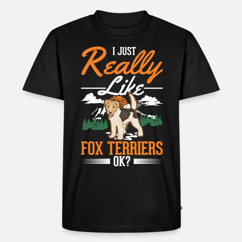 J’aime juste les fox-terriers - T-shirt Premium bio Homme - noir