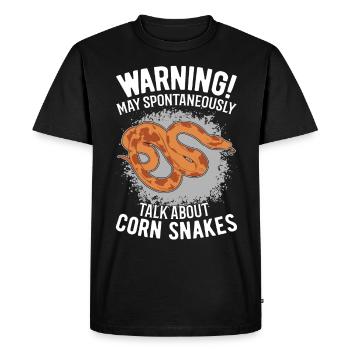 Avertissement Serpent des blés Cadeau Serpent des blés - T-shirt Premium bio Homme - noir - Devant - Nico (187cm)