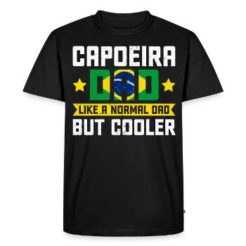 Capoeira Dad comme un papa normal mais plus cool - T-shirt Premium bio Homme - noir - Devant - Nico (187cm)