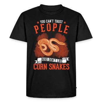 Serpent des blés cadeau Serpent des blés - T-shirt Premium bio Homme - noir - Devant - Nico (187cm)