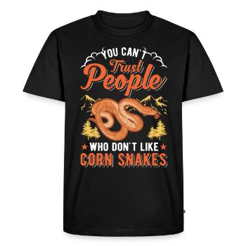 Serpent des blés cadeau Serpent des blés - T-shirt Premium bio Homme - noir - Devant - Nico (187cm)