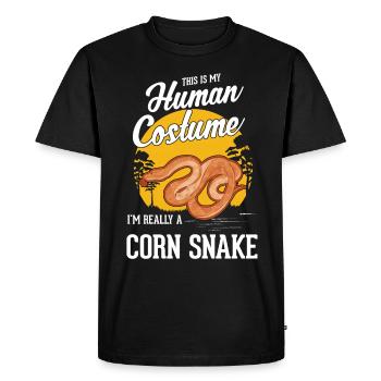 Corn Snake Costume Halloween Snake - Men's Premium Organic T-Shirt - black - Front - Nico (187cm)
