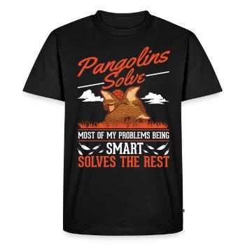 Pangolin cadeau Pangolin - T-shirt Premium bio Homme - noir - Devant - Nico (187cm)