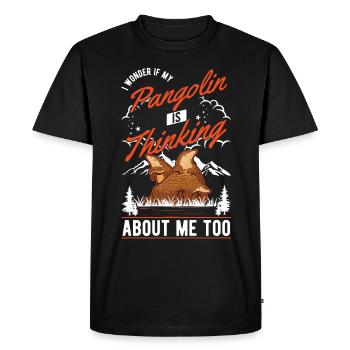 Pangolin cadeau Pangolin - T-shirt Premium bio Homme - noir - Devant - Nico (187cm)