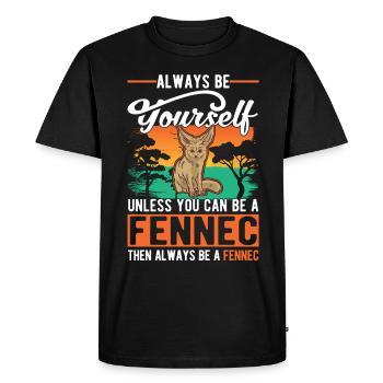 Always be yourses Fennec Desert Fox Fennec - Men's Premium Organic T-Shirt - black - Front - Nico (187cm)