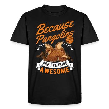 Pangolin Gift Pangolin - Men's Premium Organic T-Shirt - black - Front - Nico (187cm)