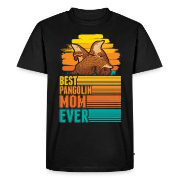 Best Pangolin Mom Ever Pangolin Mama - Men's Premium Organic T-Shirt - black - Front - Nico (187cm)