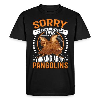 Pangolin cadeau Pangolin - T-shirt Premium bio Homme - noir - Devant - Nico (187cm)