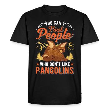 Pangolin cadeau Pangolin - T-shirt Premium bio Homme - noir - Devant - Nico (187cm)
