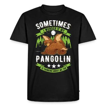 Pangolin cadeau Pangolin - T-shirt Premium bio Homme - noir - Devant - Nico (187cm)