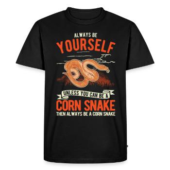 Serpent des blés cadeau Serpent des blés - T-shirt Premium bio Homme - noir - Devant - Nico (187cm)