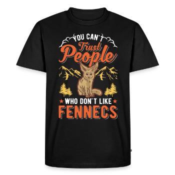 Fennec Gift Desert Fox Fennec - Men's Premium Organic T-Shirt - black - Front - Nico (187cm)