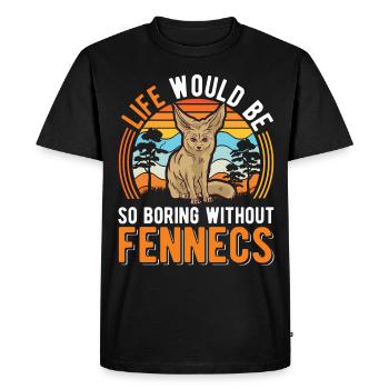Fennec Gift Fennec Desert Fox - Men's Premium Organic T-Shirt - black - Front - Nico (187cm)