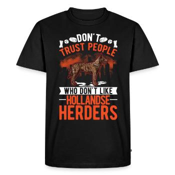 Hollandse Herder Hollandse Herderdshond - T-shirt Premium bio Homme - noir - Devant - Nico (187cm)