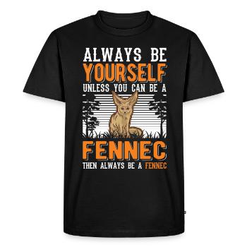 Always be yourses Fennec Desert Fox Fennec - Men's Premium Organic T-Shirt - black - Front - Nico (187cm)