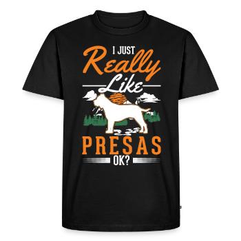 Presa Canario Gift Dogo Canario - Men's Premium Organic T-Shirt - black - Front - Nico (187cm)