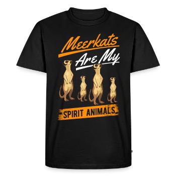 Les suricates sont mes animaux spirituels Suricate - T-shirt Premium bio Homme - noir - Devant - Nico (187cm)