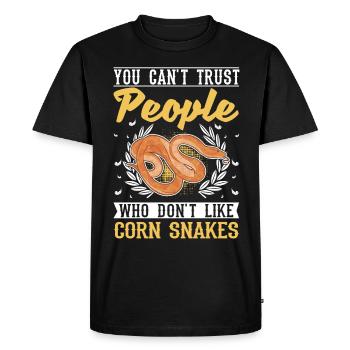 Serpent des blés cadeau Serpent des blés - T-shirt Premium bio Homme - noir - Devant - Nico (187cm)