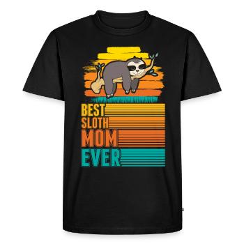 La meilleure maman paresseuse de tous les temps Maman plus fautive - T-shirt Premium bio Homme - noir - Devant - Nico (187cm)