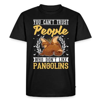 Pangolin cadeau Pangolin - T-shirt Premium bio Homme - noir - Devant - Nico (187cm)