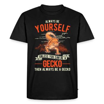 Soyez toujours vous-même à moins que vous ne puissiez être un gecko - T-shirt Premium bio Homme - noir - Devant - Nico (187cm)