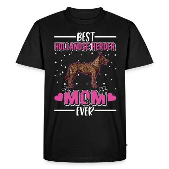 Best Hollandse Herder Mom Ever - Men's Premium Organic T-Shirt - black - Front - Nico (187cm)