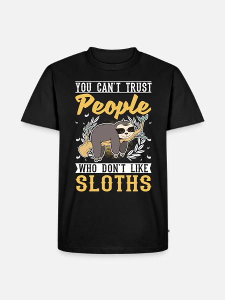 Sloth Lover - Men's Premium Organic T-Shirt - black