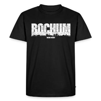 Bochum Skyline Ruhrpott On Coal Mining Area Home - Men's Premium Organic T-Shirt - black - Front - Nico (187cm)