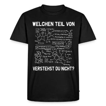 Was von verstehst du nicht Chemiker Biologe - Männer Premium Bio T-Shirt - Schwarz - Vorne - Nico (187cm)