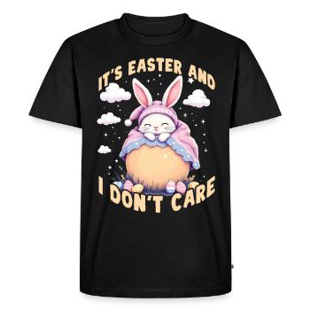 C’est Pâques et je m’en fiche - T-shirt Premium bio Homme - noir - Devant - Nico (187cm)