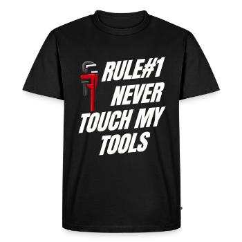 Apprenti en plomberie Plomberie Tuyauterie - T-shirt Premium bio Homme - noir - Devant - Nico (187cm)