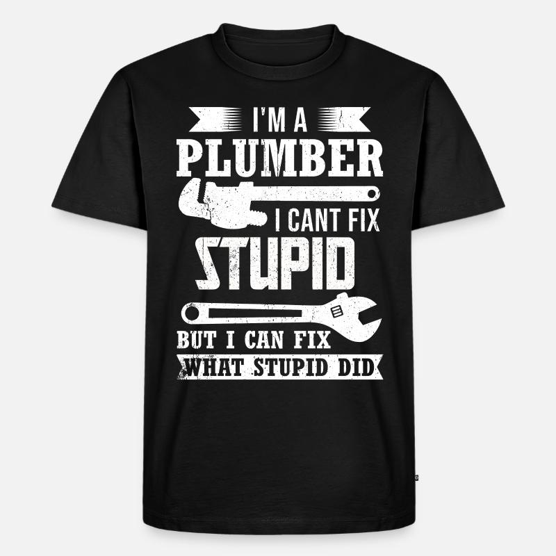 Klempner - Männer Premium Bio T-Shirt - Schwarz