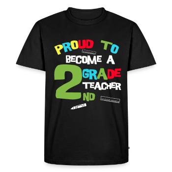 Teacher Tshirt 2nd grade Teacher Training Teacher School - Men's Premium Organic T-Shirt - black - Front - Nico (187cm)