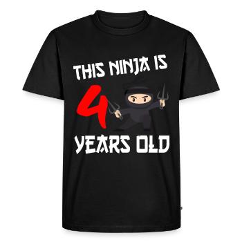 Ninja Ninjutsu Judo Katana Kids Shuriken Warrior - Men's Premium Organic T-Shirt - black - Front - Nico (187cm)