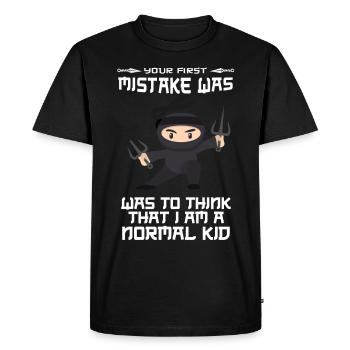 Ninja - T-shirt Premium bio Homme - noir - Devant - Nico (187cm)