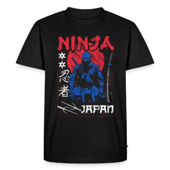 Ninja Cadeau Karaté Ninjutsu Judo Samouraï Japon - T-shirt Premium bio Homme - noir - Devant - Nico (187cm)