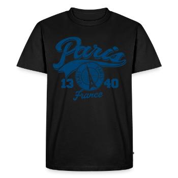 France Gift Paris Français Français Monaco - T-shirt Premium bio Homme - noir - Devant - Nico (187cm)