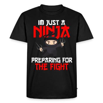 Ninja Ninjutsu Judo Katana Kids Shuriken Warrior - Men's Premium Organic T-Shirt - black - Front - Nico (187cm)