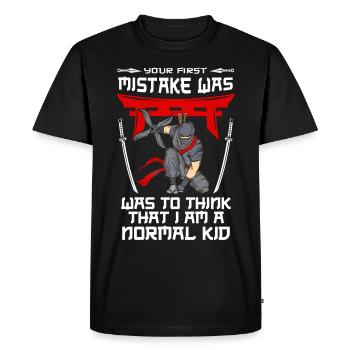 Ninja Tshirt Enfants Hommes Ninjutsu - T-shirt Premium bio Homme - noir - Devant - Nico (187cm)