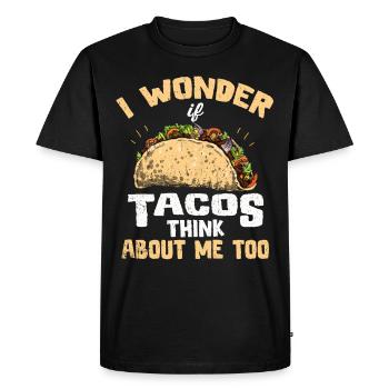 Taco Mardi Torero Salsa Latino Nacho Mexicain - T-shirt Premium bio Homme - noir - Devant - Nico (187cm)