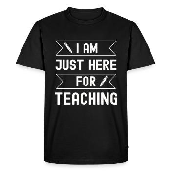 Teacher School Teacher Gift Class Primary School - Men's Premium Organic T-Shirt - black - Front - Nico (187cm)