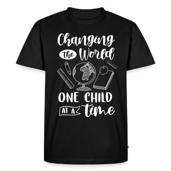 Teacher School Teacher 6th grade Primary school - Men's Premium Organic T-Shirt - black - Front - Nico (187cm)