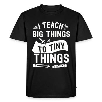Teacher - Men's Premium Organic T-Shirt - black - Front - Nico (187cm)
