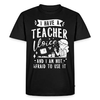 Teacher Gift Educator Pedagogue School Teacher Training - Men's Premium Organic T-Shirt - black - Front - Nico (187cm)