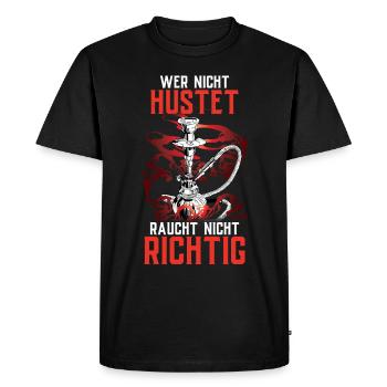 Shisha Tshirt Hommes Femme Narguilé Pipe - T-shirt Premium bio Homme - noir - Devant - Nico (187cm)