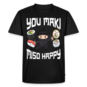 Ninja Ninjutsu Judo Katana Kids Shuriken Warrior - Men's Premium Organic T-Shirt - black - Front - Nico (187cm)